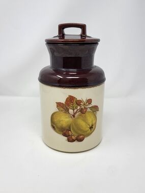 Nelson McCoy Kitchen Canister #253 - Brown and Cream